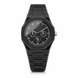 LGT JWLS Lookinggoodtoday Windsor Zwart Kunststof Horloge met Donkere Wijzerplaat