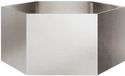 vidaXL Plantenbak zeshoek 104x90x45 cm roestvrijstaal