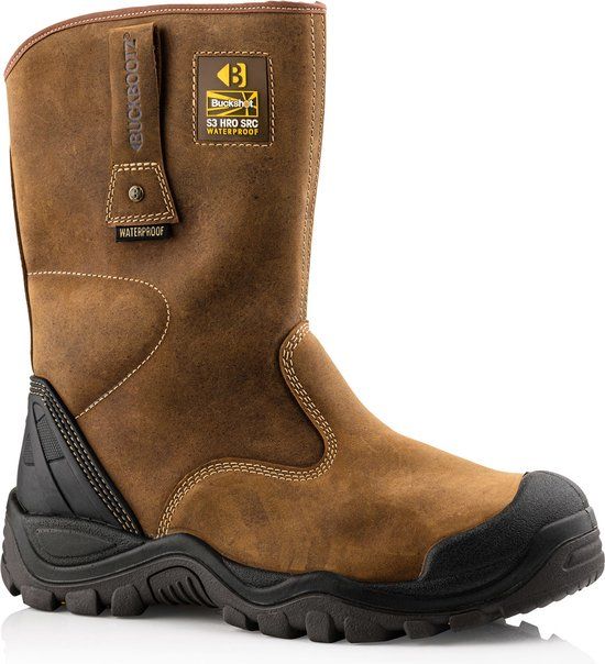 Merkloos Buckler Boots Buckshot werklaars BSH010 S3 - Donkerbruin - 43