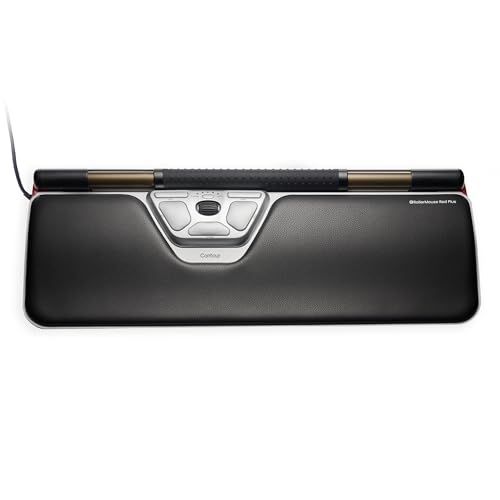 Contour RollerMouse Red Ergonomische Muis voor Schouder Onderarm Pols Spanningsverlichting voor RSI Carpaal Tunnel Gecentreerde Rollerbar 6 Aanpasbare Knoppen Mac/PC Compatibel - Bedraad - Plus