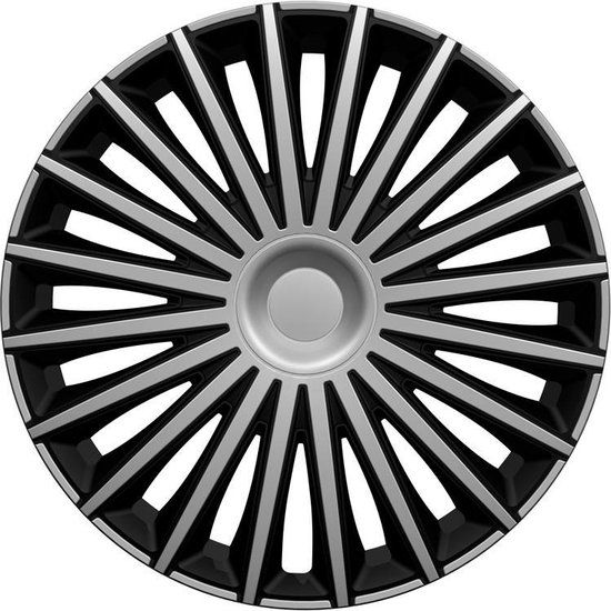 AutoStyle 4-Delige Wieldoppenset Dakota 16-inch zilver/zwart