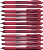 Pentel EnerGel BL 110 Gel Rollerball Pen, Medium Nib, Red, 12 Pack