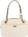GUESS Abey Top Zip Shoulder Bag Stone Crème
