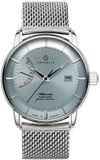 Zeppelin 8462M-6 Atlantic Automatisch Herenhorloge Blauwe Wijzerplaat Stalen Band 42mm