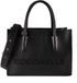 Coccinelle Leren handtas schoudertas Myrtha26 Handbag Grained Leather Noir zwart