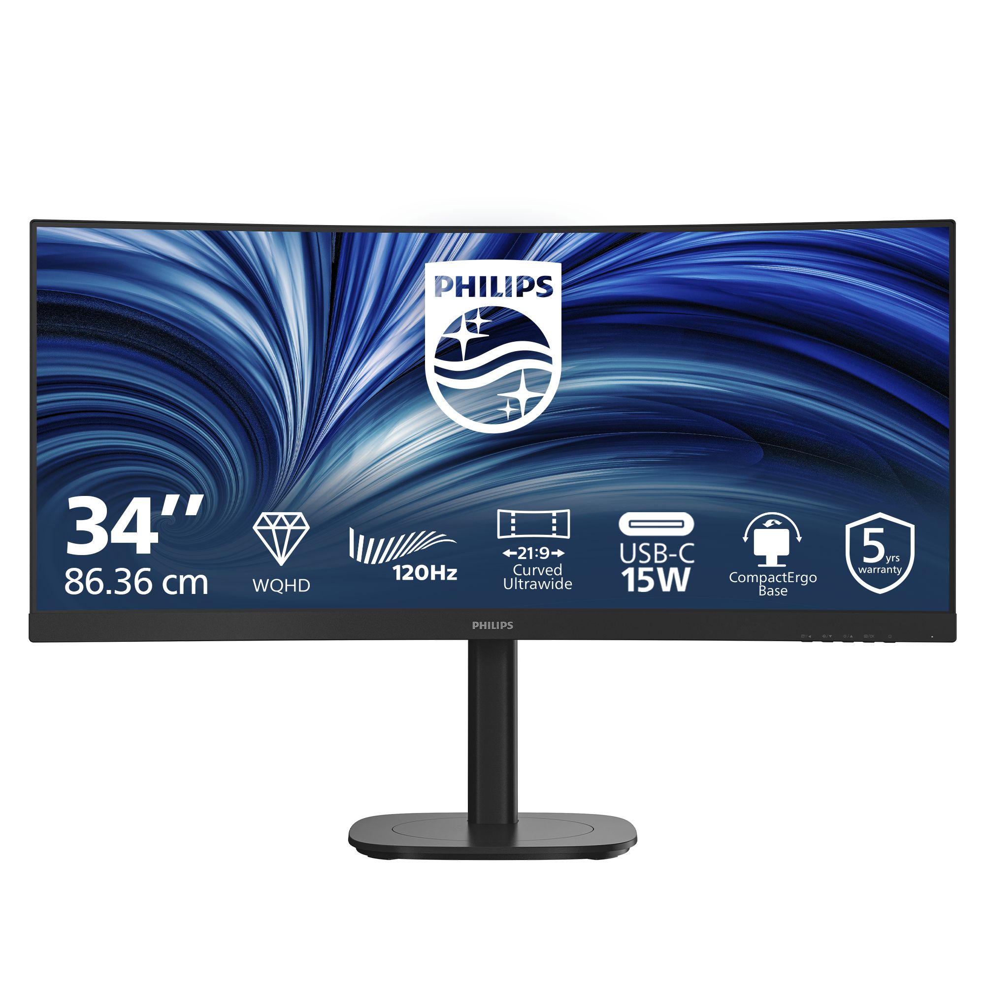 Philips 34B2N3500C/00 34 inch gebogen WQHD monitor