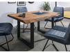 FREEFORM Table à manger 140x90 en bois de Sheesham bois naturel pieds en U anthracite mat