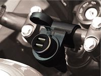 BC Battery Controller 710-S12USBDUAL Waterdichte stekkerdoos/sigarettenaanstekerbus met stuurhouder voor motorfiets