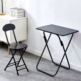 Merkloos Ceruzo Kinder Klaptafel met Stoel – Zwart – Opvouwbaar – MDF - Metaal