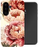 Selencia Coque - Convient pour Samsung Galaxy A57 (5G) - Couvercle arrière - Vintage Peony