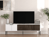 NOPA meuble TV-hifi 2 portes blanc/noyer