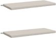 vidaXL Bankkussens SOEST 2 stuks 100% Polyester Wit 120 x 50 x 5 cm