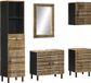 Prolenta Maison Exclusive - Ensemble de meubles de salle de bains 5 pièces en bois massif de manguier