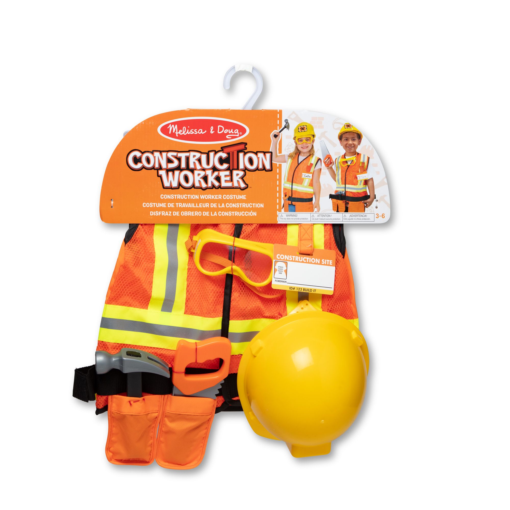 Melissa & Doug Verkleedset bouwvakker - Inclusief helm en gereedschap