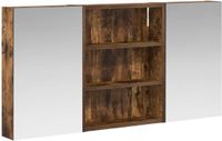 vidaXL Badkamermeubelset, 3-delig, 100 x 10,5 x 50 cm, Bewerkt hout