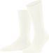 FALKE Lhasa Rib eenkleurig wol kasjmier sokken heren wit - maat 39-42
