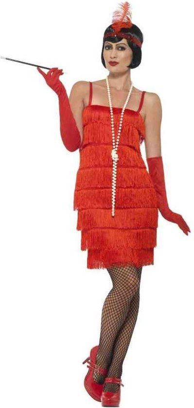 Smiffys Flapper Kostuum - Rood - Maat S - Dames
