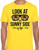 Bellatio Decorations Shoppartners Bv Sunny Side Feest T-shirt voor Heren - Geel - Maat S