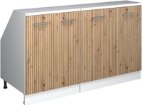 Vicco Rion Kastenset voor schuine wand – 140 cm Set van 2 kastrompen 60 cm diepte Artisanaal eiken