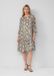 s.Oliver Jurk met lange mouwen en V-hals lichtbeige dierenprint