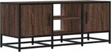 Syfax Tv-meubel bewerkt hout metaal bruin eikenkleur 100x35x41 cm
