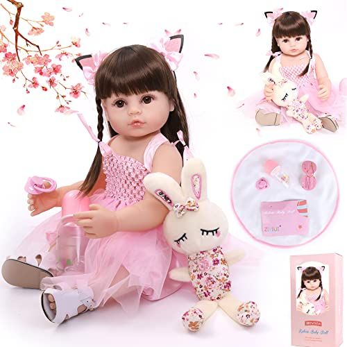 ZIYIUI 55 cm Reborn Babypop - Volledig Siliconen Vinyl - Meisje - Peuters - Pasgeboren - Kerstgeschenk