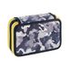 Favorit Pennenetui met 3 vakken, voor school, 20 x 13 x 7,5 cm, camouflage, grijs