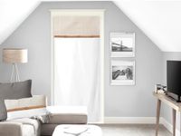 Soleil d'Ocre Candice Sluier Poort raam, Katoen, Ecru, 70 x 200 cm
