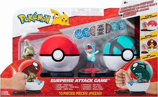 Pokemon Surprise Attack Poke Ball Battle Game - Axew & Totodile