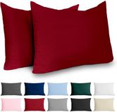 Dreamzie Kussensloop 50x70 Renforcé Katoen (set van 2) - Bordeauxrood