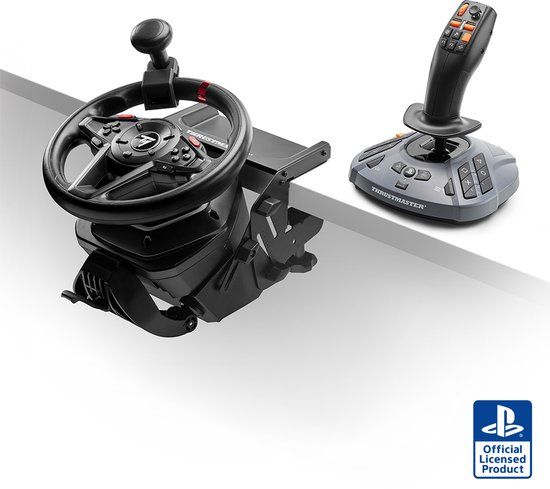Thrustmaster Simtask Farming Pack PS - T128 Racestuur met pedalen, Bevestigingssysteem en FarmStick-Joystick - voor PS5 en PC