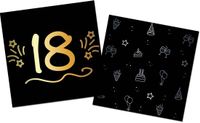 Folat Servetten Shining Glam 18 Jaar 16 Stuks 33 x 33 cm