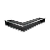 Kratki Hoekventilatierooster lucht rechts 40x60x9 roestvrij staal