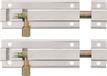 AMIG Schuifslot Plaatgrendel - 4x - Aluminium - 10 cm - Zilver