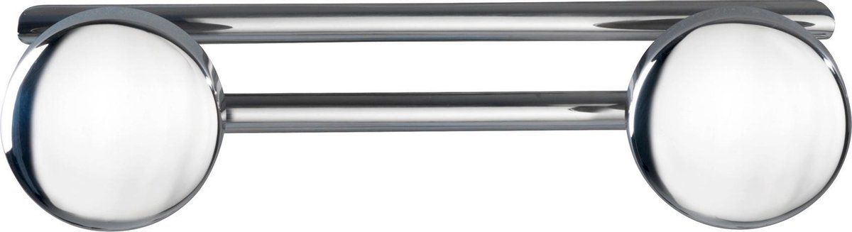 WENKO Reling Met 2 Haken Basic 24,5 X 6,5 Cm Rvs Chroom/zilver
