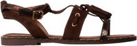 Super Mode He Valentine Platte sandalen met bandjes bruin
