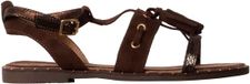Super Mode He Valentine Platte sandalen met bandjes bruin