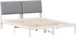 vidaXL Bedframe met hoofdeinde Wit 150 x 200 cm Massief grenenhout