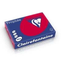 Clairefontaine Gekleurd Papier Kersenrood 160 grams A4 (250 vel)