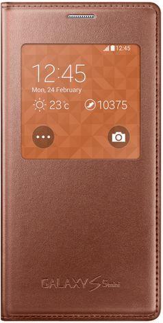 Samsung S view cover punch goud voor G 800 Galaxy S 5 Mini