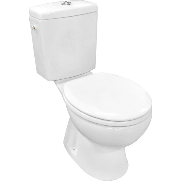 Nemo Go Carde PACK staand toilet AOuitgang 24 cm met WCzitting jachtbak met Geberit spoelmechanisme wit porselein met bevestigingsmateriaal 049057
