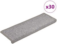 vidaXL Trapmatten 30 st 65x21x4 cm lichtgrijs met rechthoekige rand