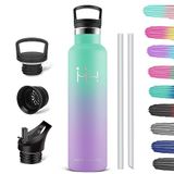 HoneyHolly Thermosfles, 1 liter, BPA-vrij, dubbelwandig, 18/8 roestvrij staal, voor sportschool, sport, fiets