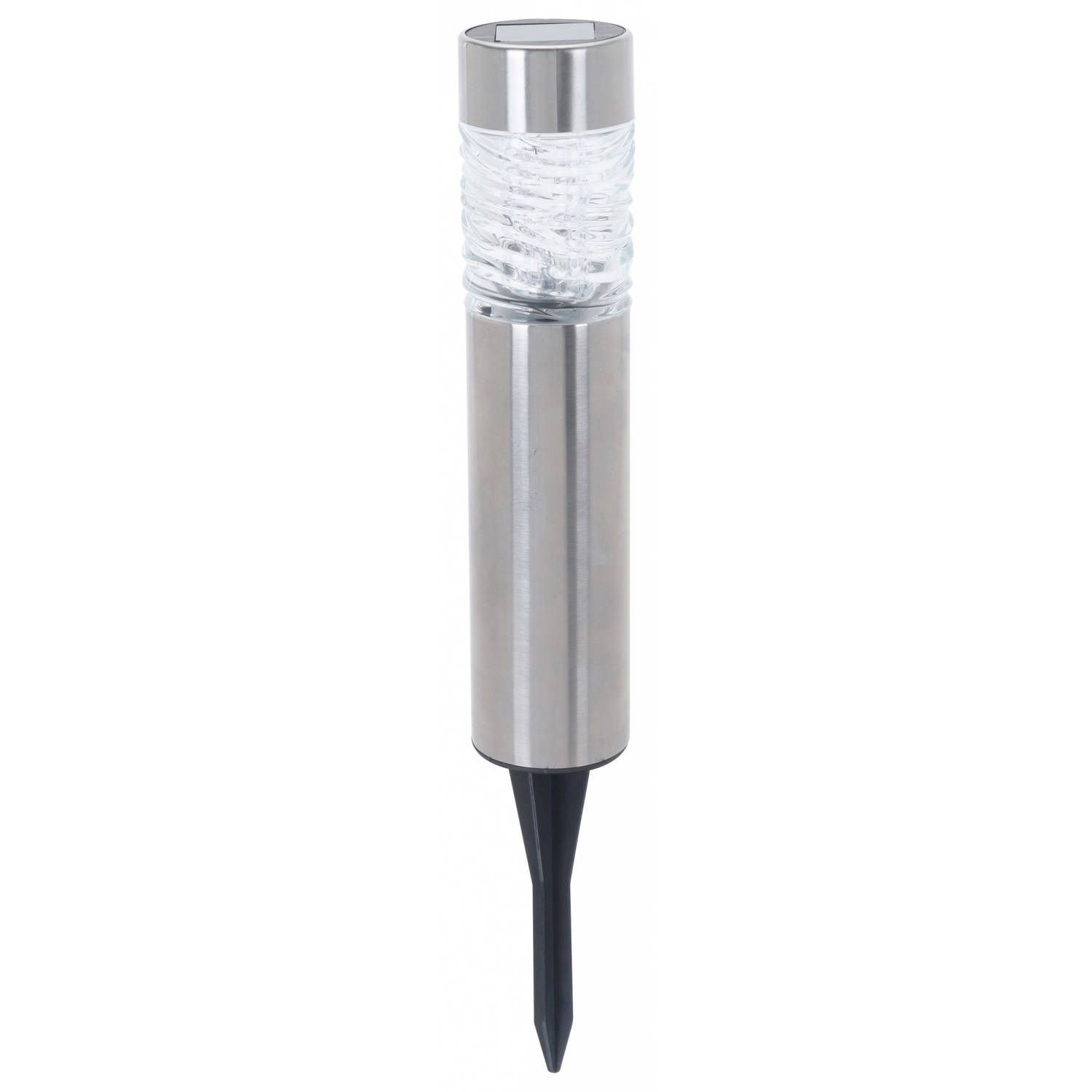 Garden Pro Buitenspot Solar Led 39 X 6 Cm Staal Zilver 4 Stuks