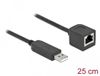Delock Seriële aansluitkabel, USB A-connector naar RS-232, RJ45-aansluiting, 25 cm