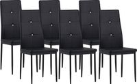Albatros International Albatros eetkamerstoelen set van 6 - DIAMOND set van 6, Zwart