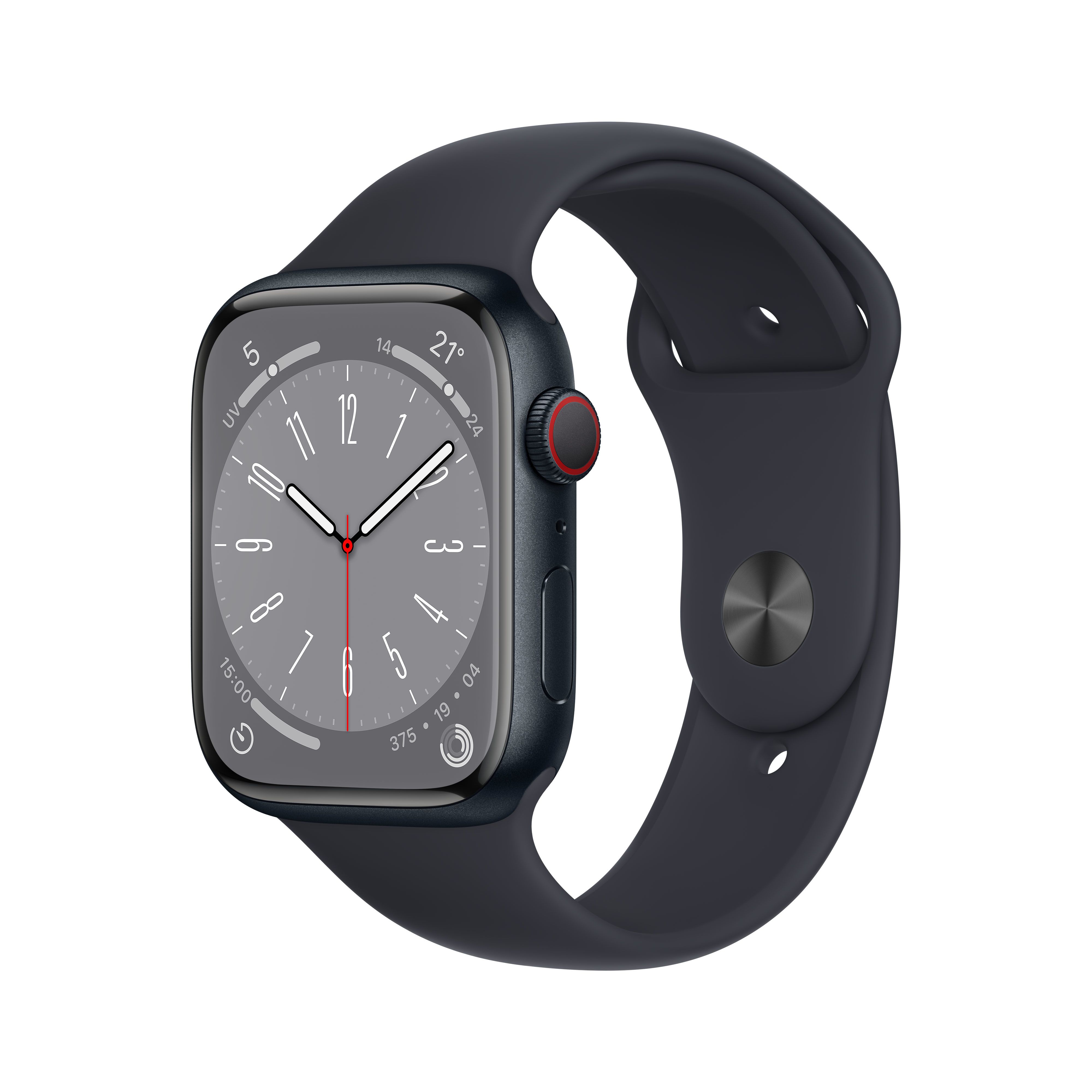 Apple Watch Series 8 45mm - Zwart - OLED - 4G - GPS