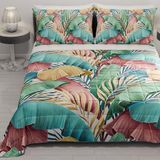 PETTI Artigiani Italiani - Zomersprei voor eenpersoonsbed, 170 x 260 cm, 100 g/m², omkeerbaar, voor eenpersoonsbed, lente, licht dekbed, tropisch, meerkleurig, 100% Made in Italy