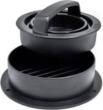Nerthus FIH 1460 hamburgerpers BPA-vrij compact en stapelbaar voor gevulde en zelfgemaakte hamburgers