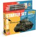 Italeri Modelbouwpakket Militaire voertuigen - 75001 Sherman M4A3E8 Fury WWII - Amerikaanse Tank - Starter Set Plastic - 1:56 - Modelbouw